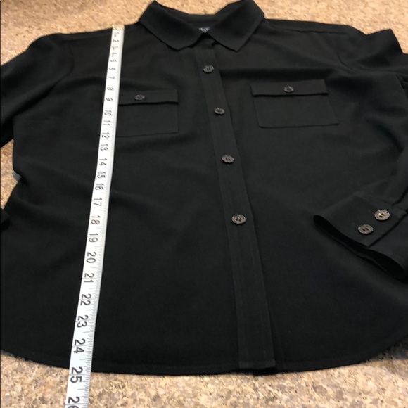 Ann Taylor Stretch Quality Made Black Shirt Size 6 - Picture 7 of 12